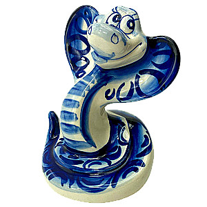 Porcelāna figūriņa - Čūska - liela čūsku čūska (11x9,5)