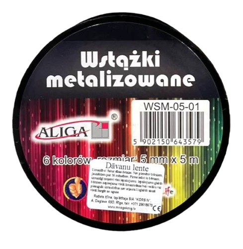 Metālizēta lente - 6 krāsas (5mm x 5m)