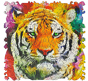 Figurālais koka puzle - ANIMAL ART. Tīģeris 108 detaļas