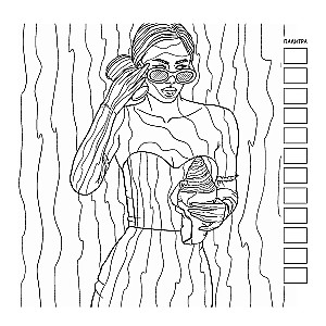 Krāsojamā grāmata - Fashion Girl darbam ar marķieriem