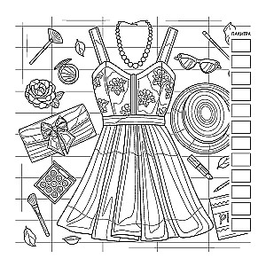 Krāsojamā grāmata - Fashion Girl darbam ar marķieriem