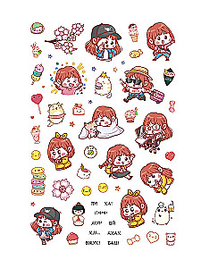 Anime & Kawaii. Lai rotātu ikdienas piezīmju grāmatu, viedtālruni vai klēpjdatoru! Vairāk nekā 600 jauku uzlīmju!