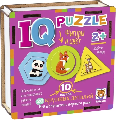 IQ Puzle koka. Figūras un krāsa