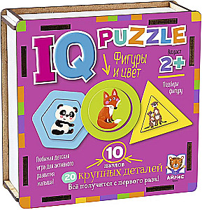IQ Пазл деревянный. Фигуры и цвет