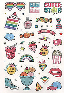 PINK POWER STICKERS uzlīmes (baltā vāka)