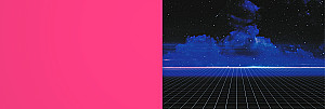 Skeču grāmata un piezīmju grāmata ar sagatavēm un radošām režģiem zīmēšanai un piezīmēm (Neon Vibes ar pilsētu)