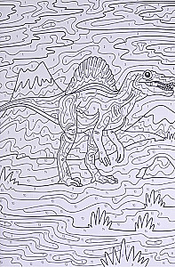 Krāsošana pēc numuriem - Dinozauru pasaule