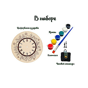 Radošais komplekts - Krāsojamie pulksteņi. Ziemassvētku
