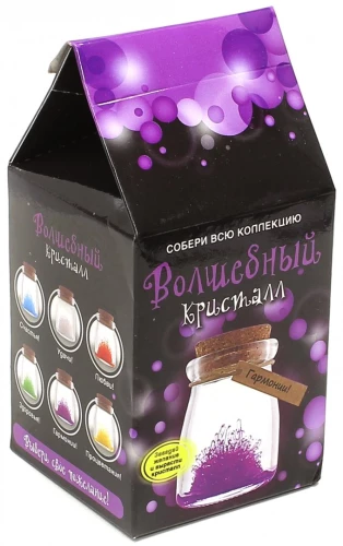 Kristāla audzēšanas komplekts - Kristāls ar vēlējumu harmonijai. Violetais