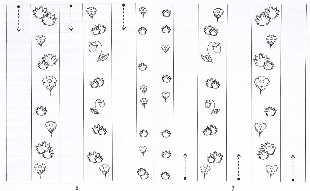 Darba burtnīca - Attīstām mazuļu grafiskās prasmes. 1. daļa