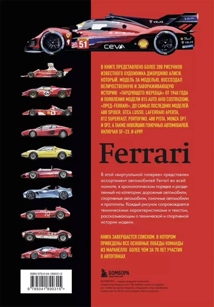Visi Ferrari automobiļi: no Formula-1 līdz sporta automobiļiem un prototipiem