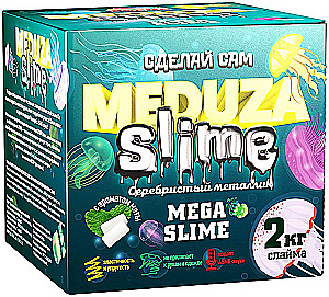 Jaunais ķīmiķis anabors eksperimentiem un eksperimentiem Meduza Slime. Sudraba metāls