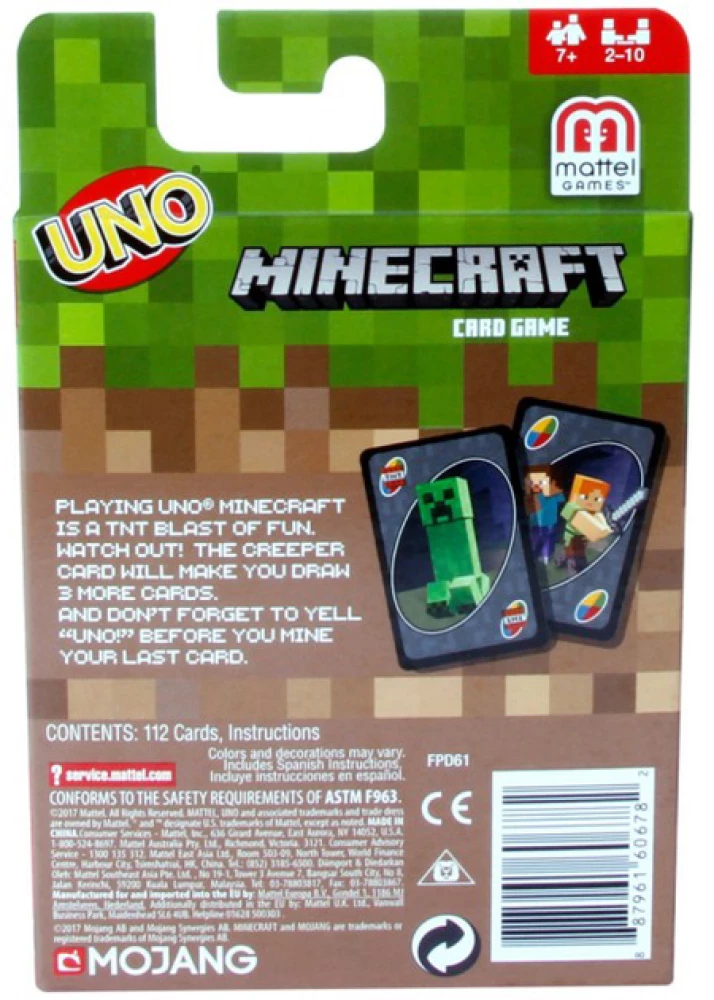 Galda spēle - UNO Minecraft