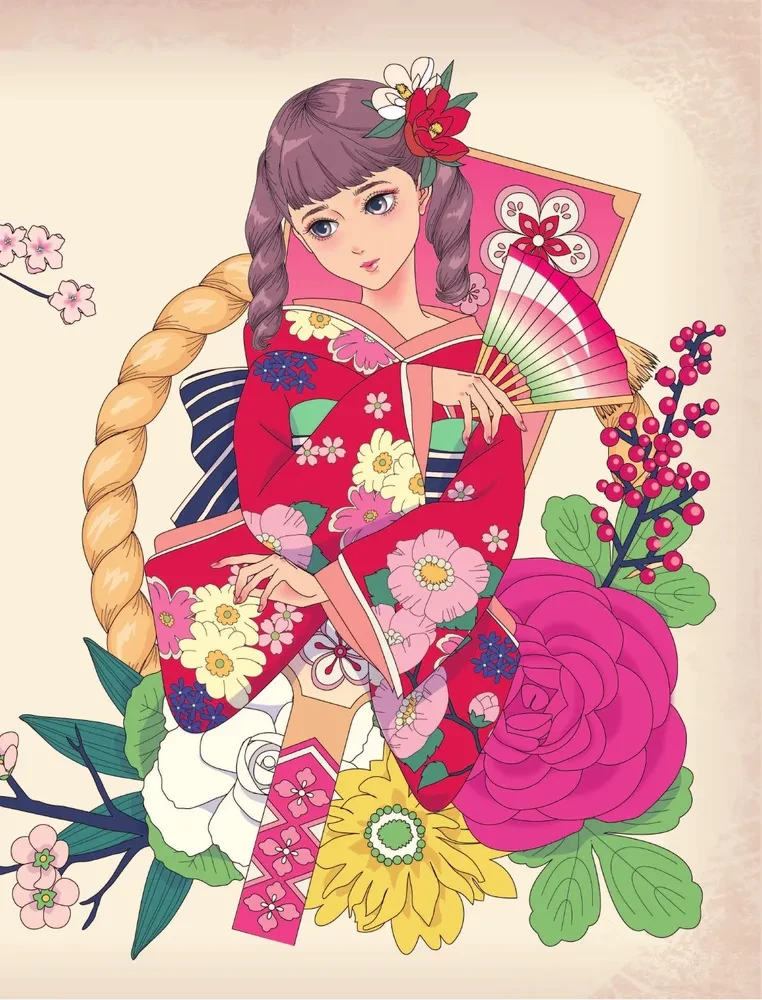 Vintāža Japāna. Pasakaini retro-illustrācijas no Mari Katogi