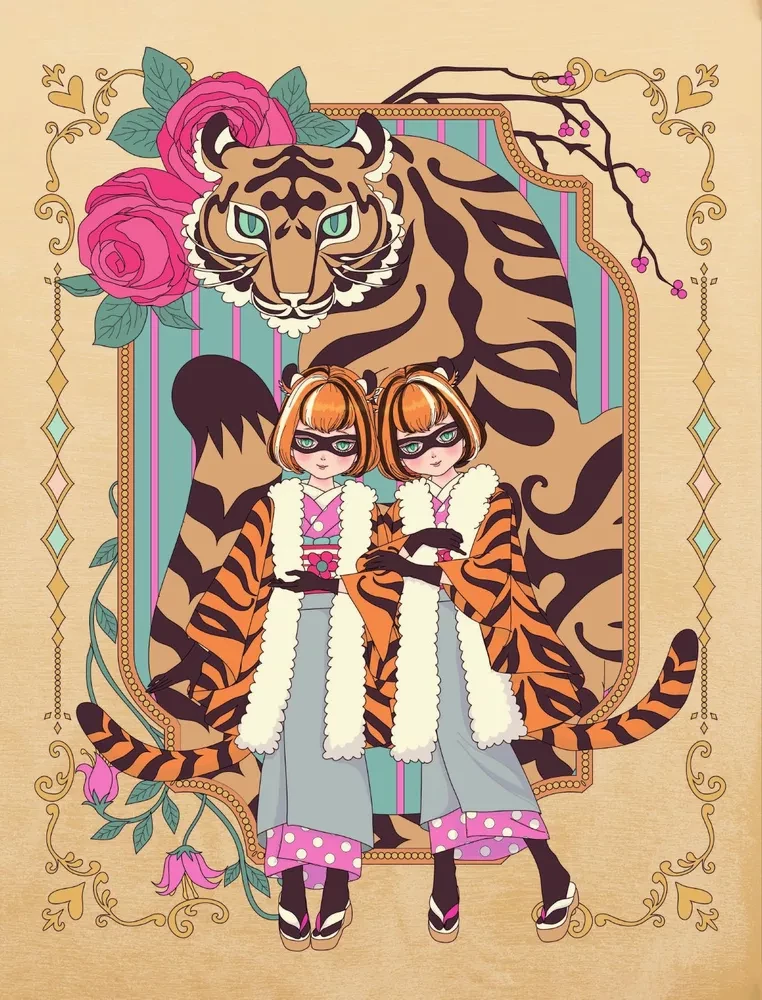 Vintāža Japāna. Pasakaini retro-illustrācijas no Mari Katogi