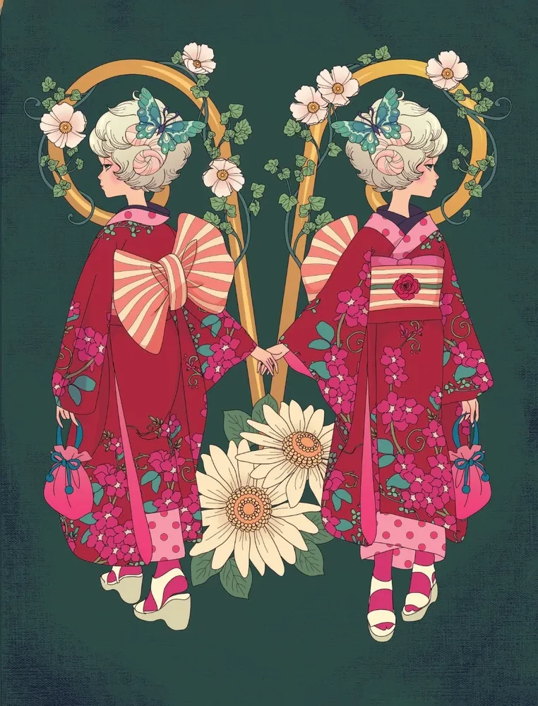 Vintāža Japāna. Pasakaini retro-illustrācijas no Mari Katogi