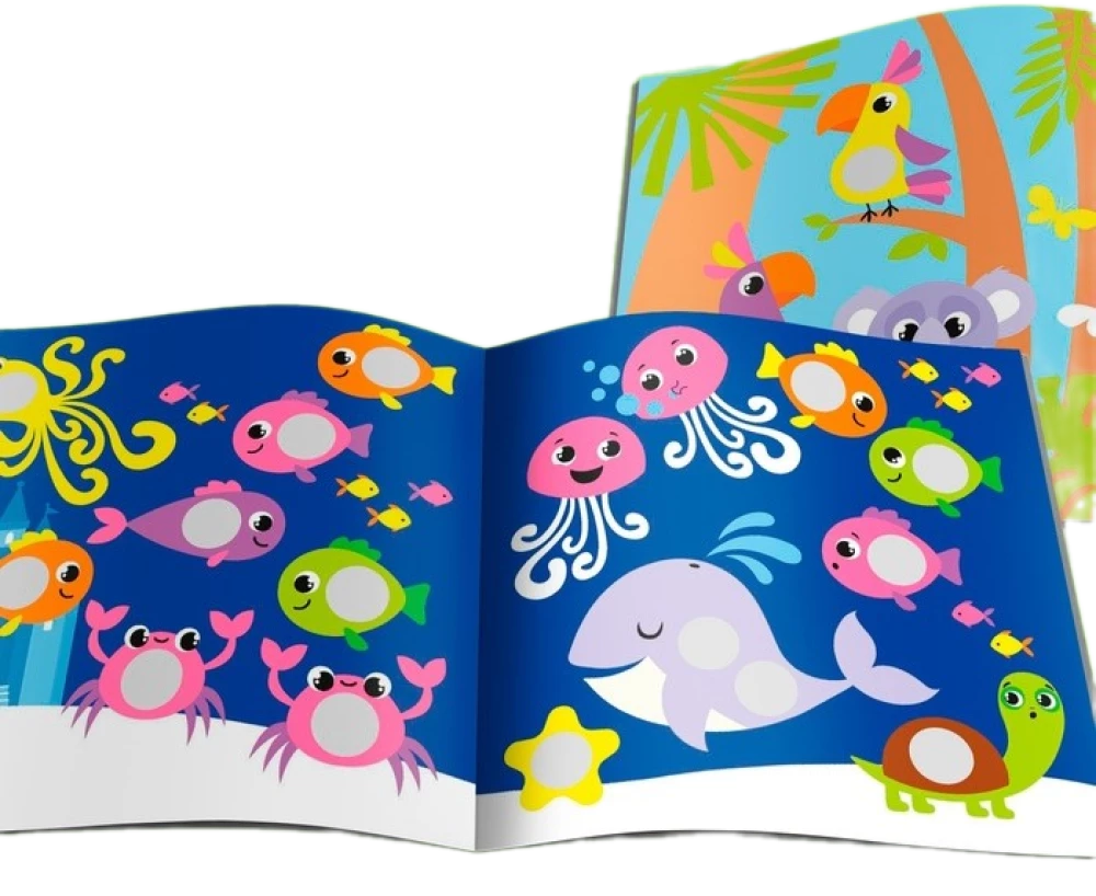 Grāmatu komplekts ar uzlīmēm - Priecīgie aplīši (4 grāmatas)