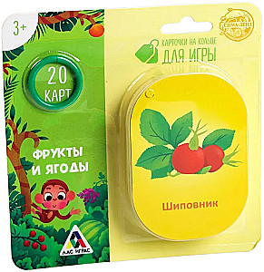 Kartiņas uz gredzena angļu valodas apguvei - Augļi un ogas