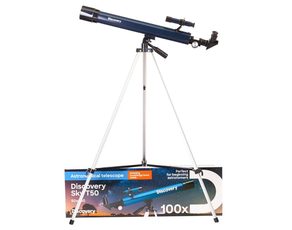 Телескоп Levenhuk Discovery Sky T50 с книгой