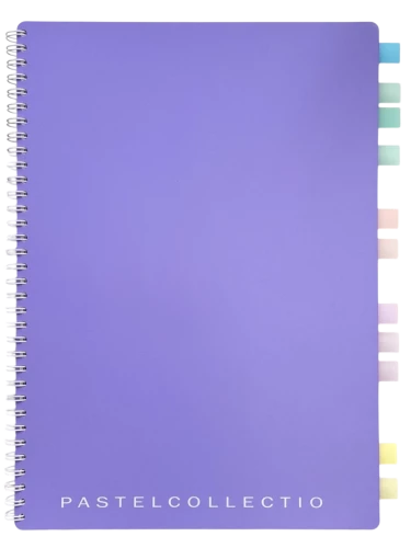 A4 formāta piezīmju grāmata 96 lapas kvadrātā - Pastel kolekcija Violeta/Rozā