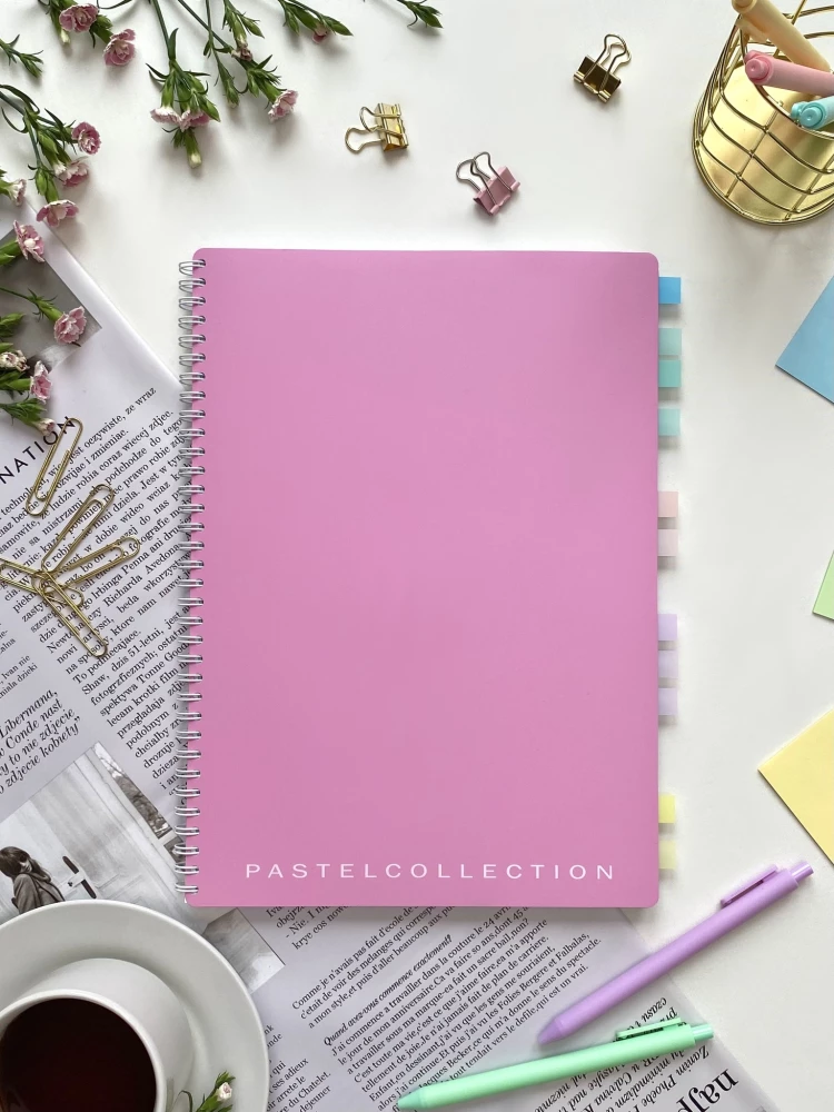 A4 piezīmju grāmata - Pastel Collection Pink/Purple