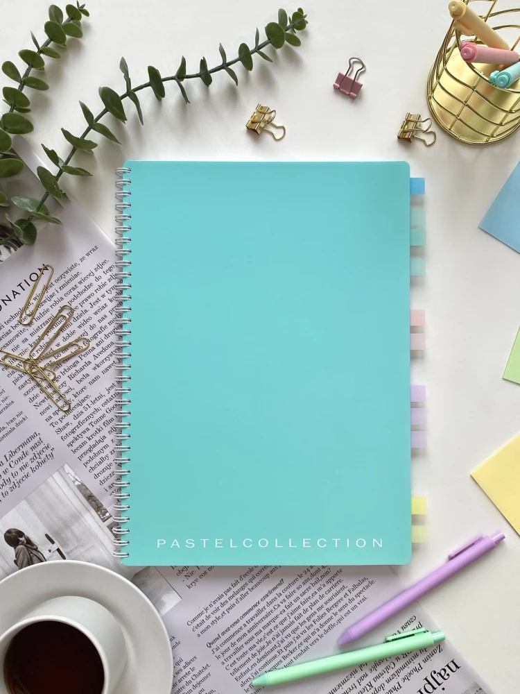 A4 piezīmju grāmata - Pastel Collection Mint/Blue
