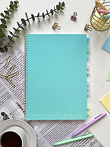 A4 piezīmju grāmata - Pastel Collection Mint/Blue