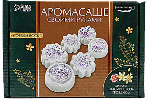 Aromasashé ar savām rokām. Komplekts aromātiskas figūriņas izveidošanai no sojas vaska - Ziedi ar spīdumu