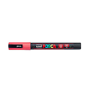 Marķieris Posca pc-3ml, sarkans ar spīdumiem, 0.9 - 1.3 mm, lodes formas uzgalis
