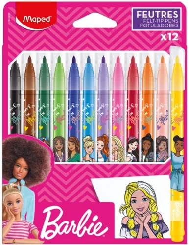 Flomasteri Maped. Barbie, 12 krāsas