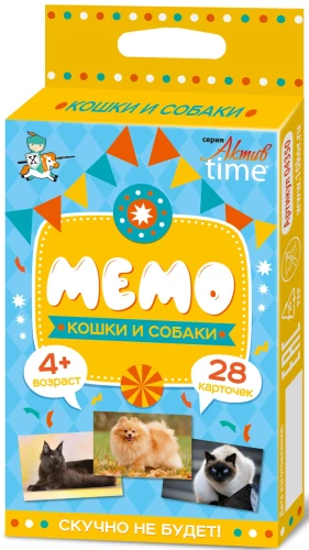 Galda spēle - Memo. Kaķi un suņi