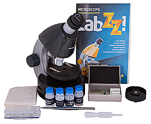 Микроскоп Levenhuk LabZZ M101, темно серый