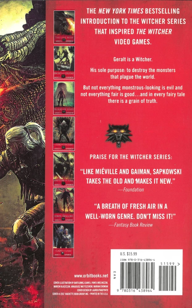The Witcher sērija (Ievads 1 un 2, grāmatas 1 līdz 6)