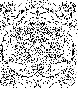Naudas mandalas. Krāsojamā grāmata-antistress bagātības piesaistei