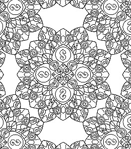 Naudas mandalas. Krāsojamā grāmata-antistress bagātības piesaistei