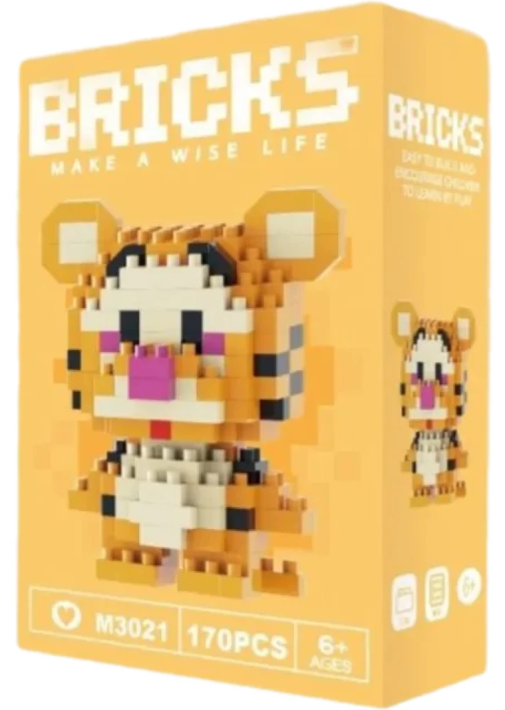 Konstruētājs BRICKS 3D - Tigrulis, 170 elementi