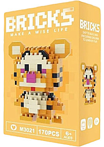 Konstruētājs BRICKS 3D - Tigrulis, 170 elementi