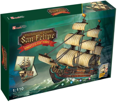 3D puzle - Kuģis. The San Felipe, 248 detaļas