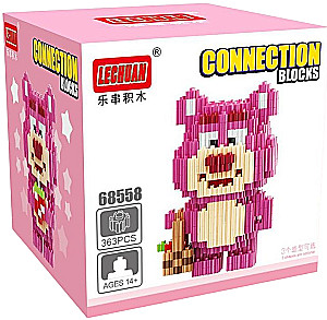 3D konstruktors - LECHUAN. Rozā Lācis, 363 detaļas