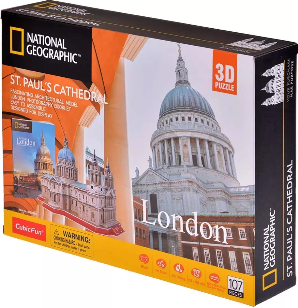3D puzle - Svētā Pāvila katedrāle (107 detaļas)