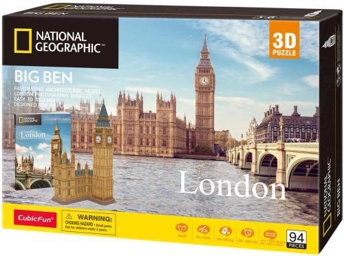 3D puzle - Big Ben, 94 detaļas