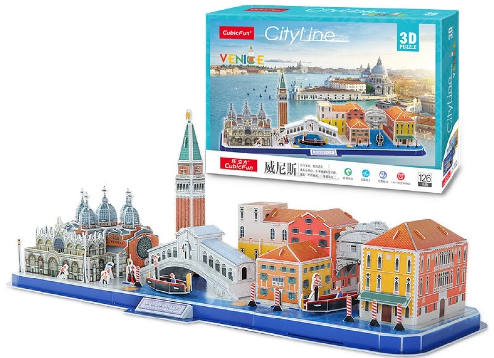 3D puzle - Venēcija, 126 detaļas
