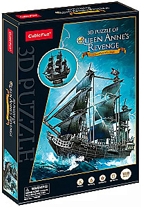 3D puzle - Kuģis Queen Anne's Revenge, 180 detaļas