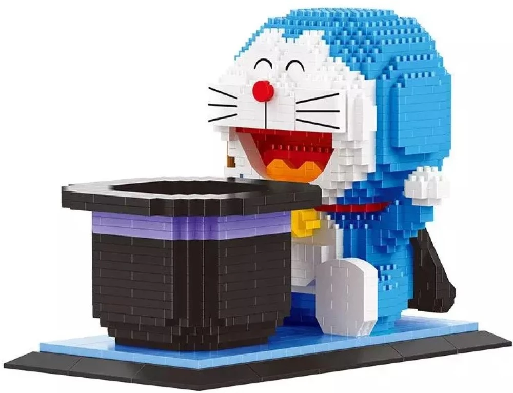 3D Konstruētājs - Balody. Doraemon zīmuļu turētājs organizators, 1417 detaļas