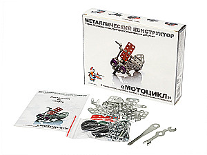 Metāla konstruktors ar kustīgām detaļām - Motocikls