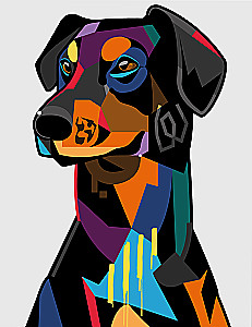 Glezna pēc numuriem - Rottweilers Māksla