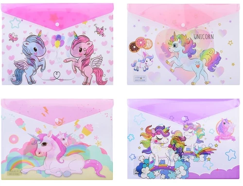 Kancelejas mapes UNICORN (4 dizaini sortimentā)