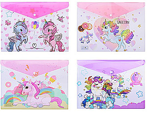 Kancelejas mapes UNICORN (4 dizaini sortimentā)