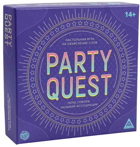 Galda spēle vārdu skaidrošanai PARTY QUEST: Veido, runā, nosauc asociācijas