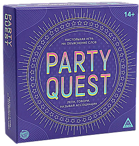 Galda spēle vārdu skaidrošanai PARTY QUEST: Veido, runā, nosauc asociācijas